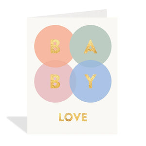 Baby Love Gold Glitter Greeting Card