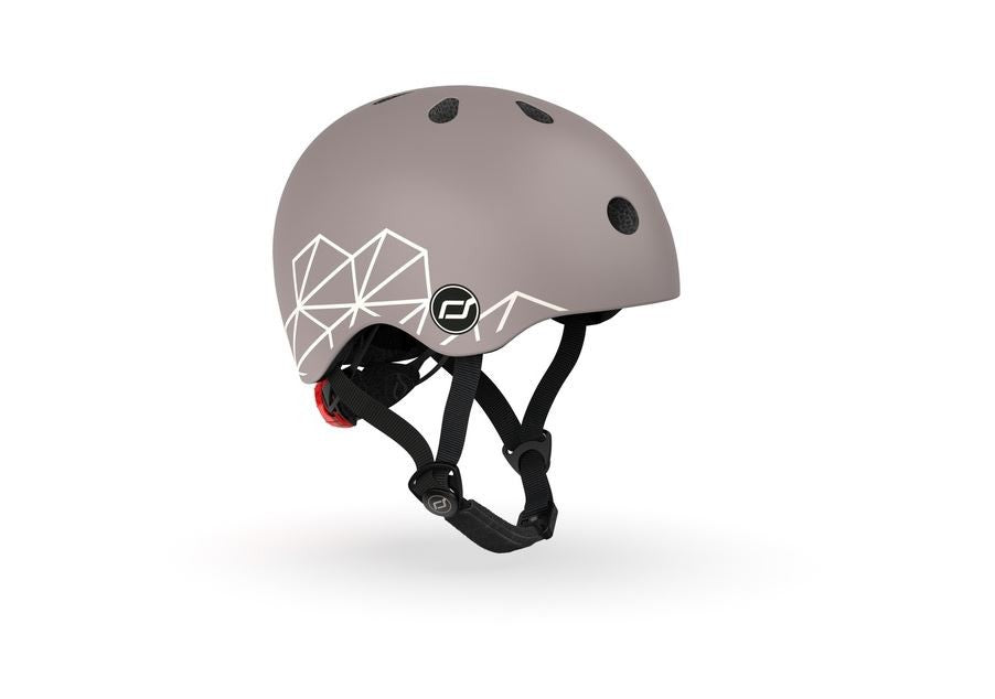 Scoot & Ride Helmet - Brown Lines