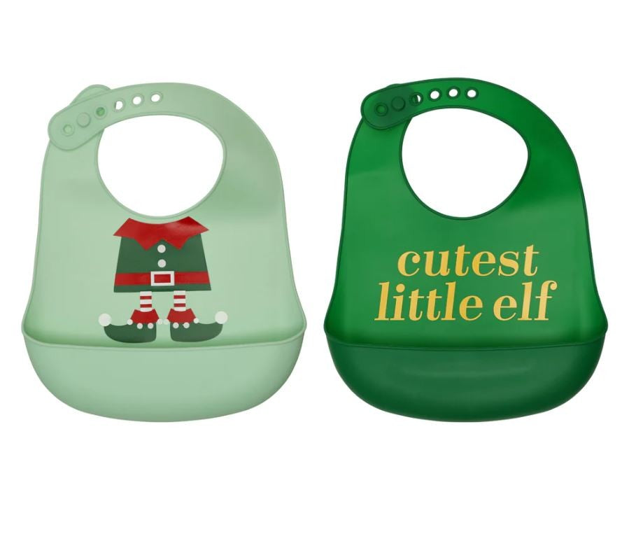 Holiday Silicone Bib Set - Cutest Elf