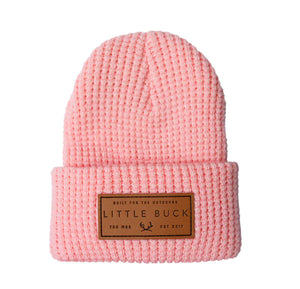 Waffle Cabin Beanie - Pink Blush