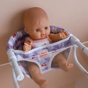 Portable Doll Feeding Chair - Lilac Cherry