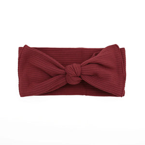 Adjustable Headbands - Ribbed Burgundy