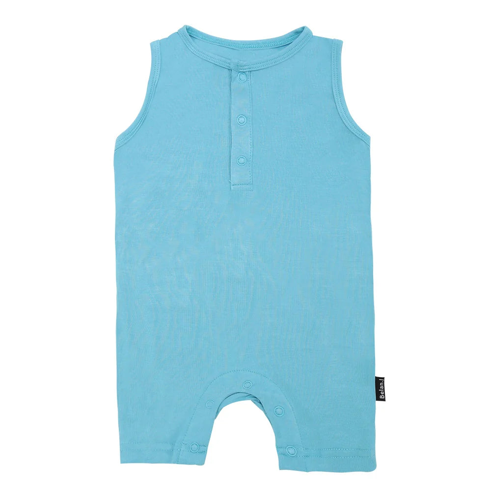 Tank Shortall Romper - Electric Blue