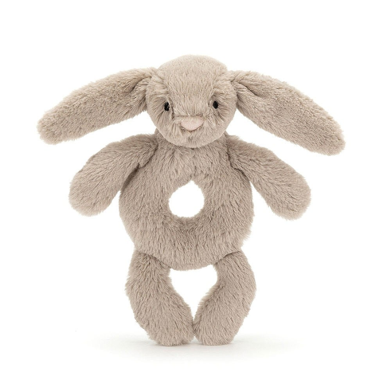 Bashful Bunny Ring Rattle - Beige