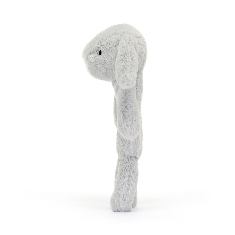 Bashful Bunny Ring Rattle - Silver