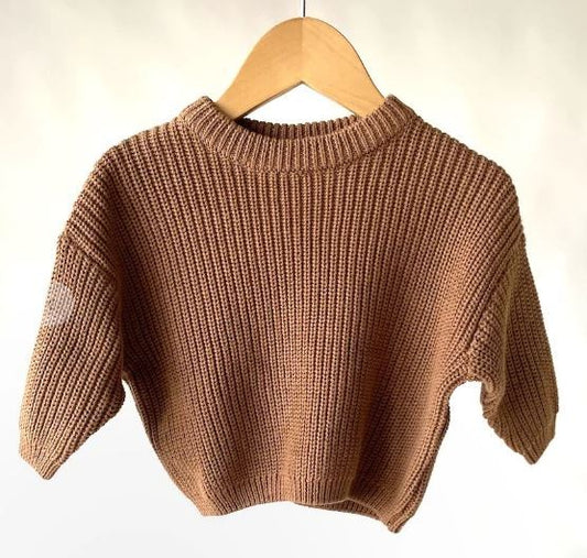 Kids Knit Sweater - Chestnut