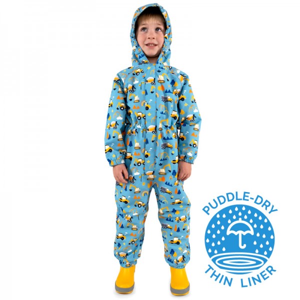 Kids Thin-Lined Rain Suits - Under Construction