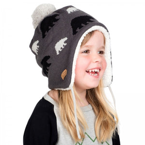 Knit Graphic Beanie - Bear Cub