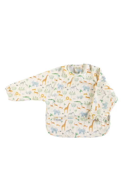 Long Sleeve Waterproof Bib - Safari Jungle