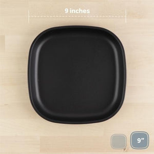 Large 9" Flat Plate - Black