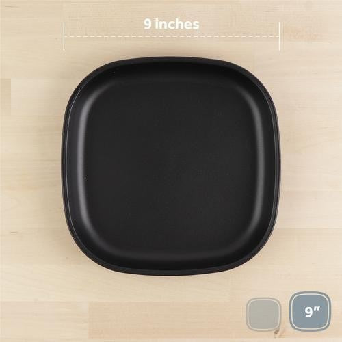 Large 9" Flat Plate - Black