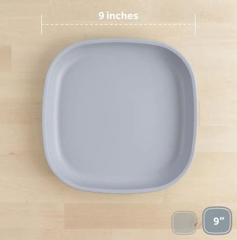 Large 9" Flat Plate - Grey