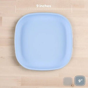 Large 9" Flat Plate - Ice Blue