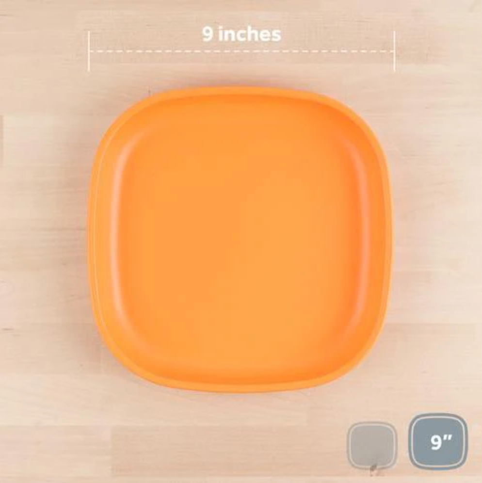 Large 9" Flat Plate - Orange