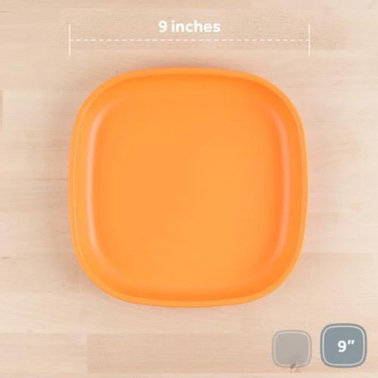 Large 9" Flat Plate - Orange