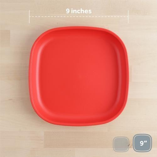 Large 9" Flat Plate - Red