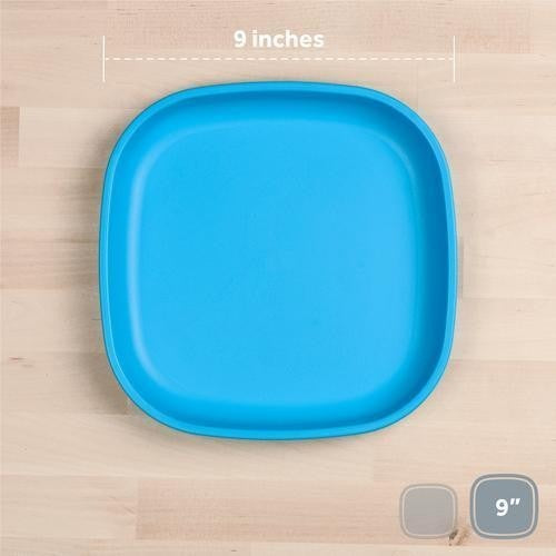 Large 9" Flat Plate - Sky Blue