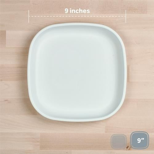 Large 9" Flat Plate - White