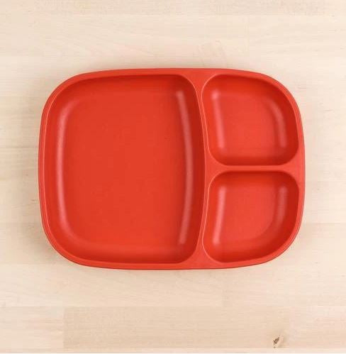 Large Divided Plate - Red