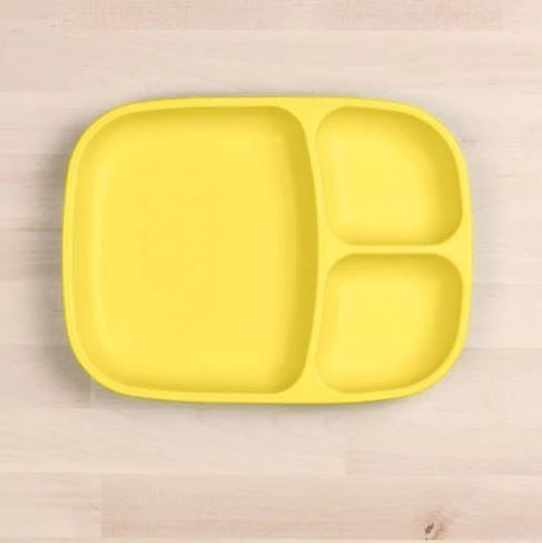 Large Divided Plate - Yellow