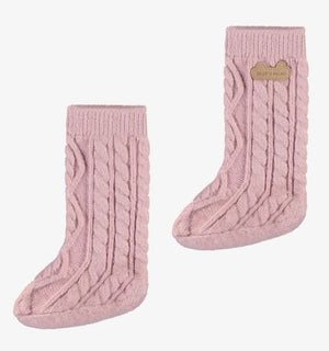 Knitted Slippers - Light Pink