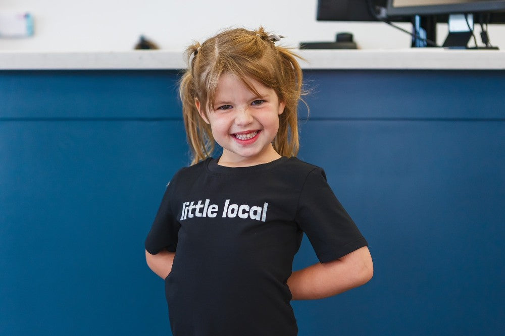 Little Local Crew Neck T-Shirt - Black