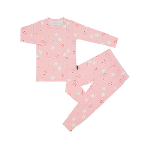 Long-Sleeve PJ Set - Pink Ghosts