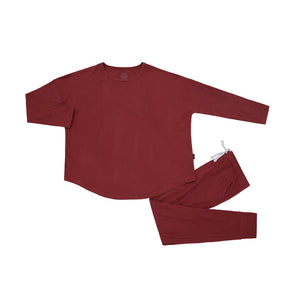 Men's PJ Set - Ribbed Burgundy