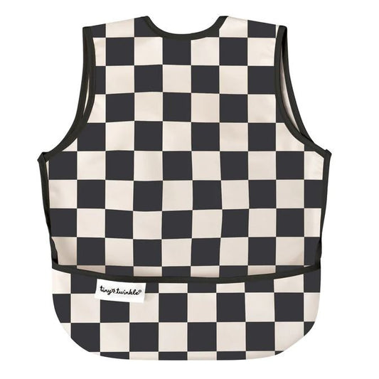 Mess-proof Apron Bib - Checkers Black