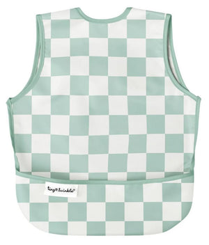 Mess-proof Apron Bib - Checkers Sage