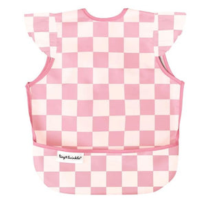 Mess-proof Apron Bib - Checkers Pink