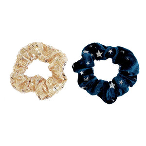 Scrunchie Set - Midnight Star Sequin