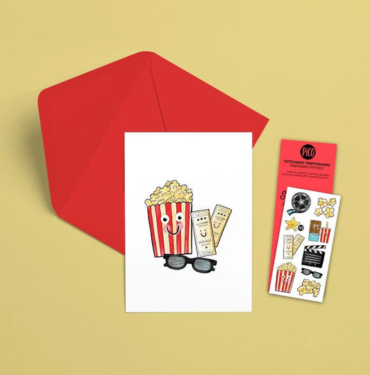 Night at the Movies Greeting Card