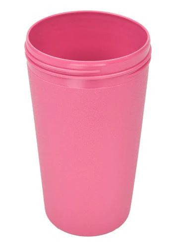 No Spill & Straw Cup Base - Bright Pink