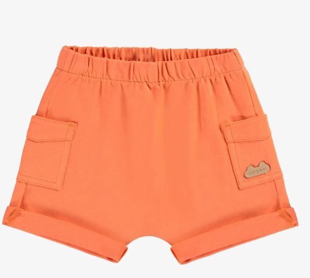 Baby Soft Cotton Shorts with Pockets - Orange