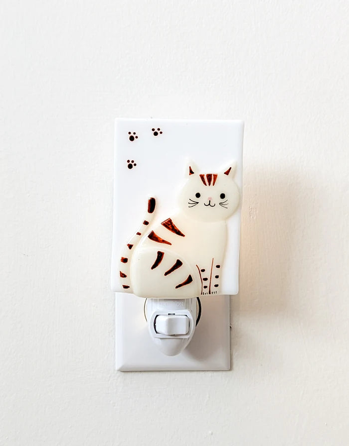 Glass Nightlight - Sammy the Cat