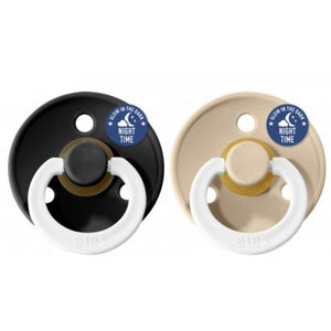 BIBS Pacifier 2PK - Black Glow & Vanilla Glow