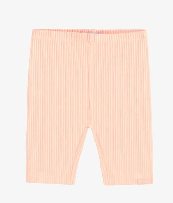 Baby Rib-Knit Short Leggings - Peach