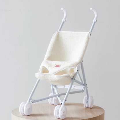 Folding Dolls Stroller - Cream Sherpa