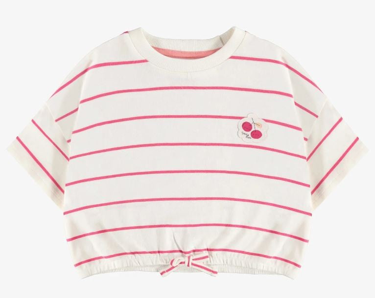 Child Loose Fit T-Shirt - Pink Striped