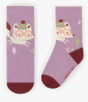 Baby Nice Foxes Socks - Purple