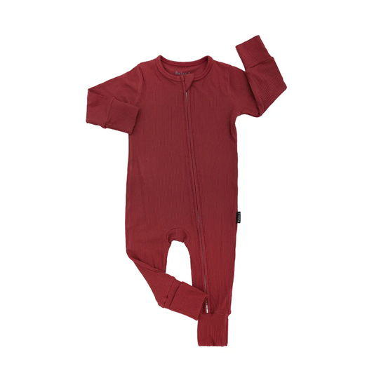 Footless Sleeper - Ribbed Burgundy