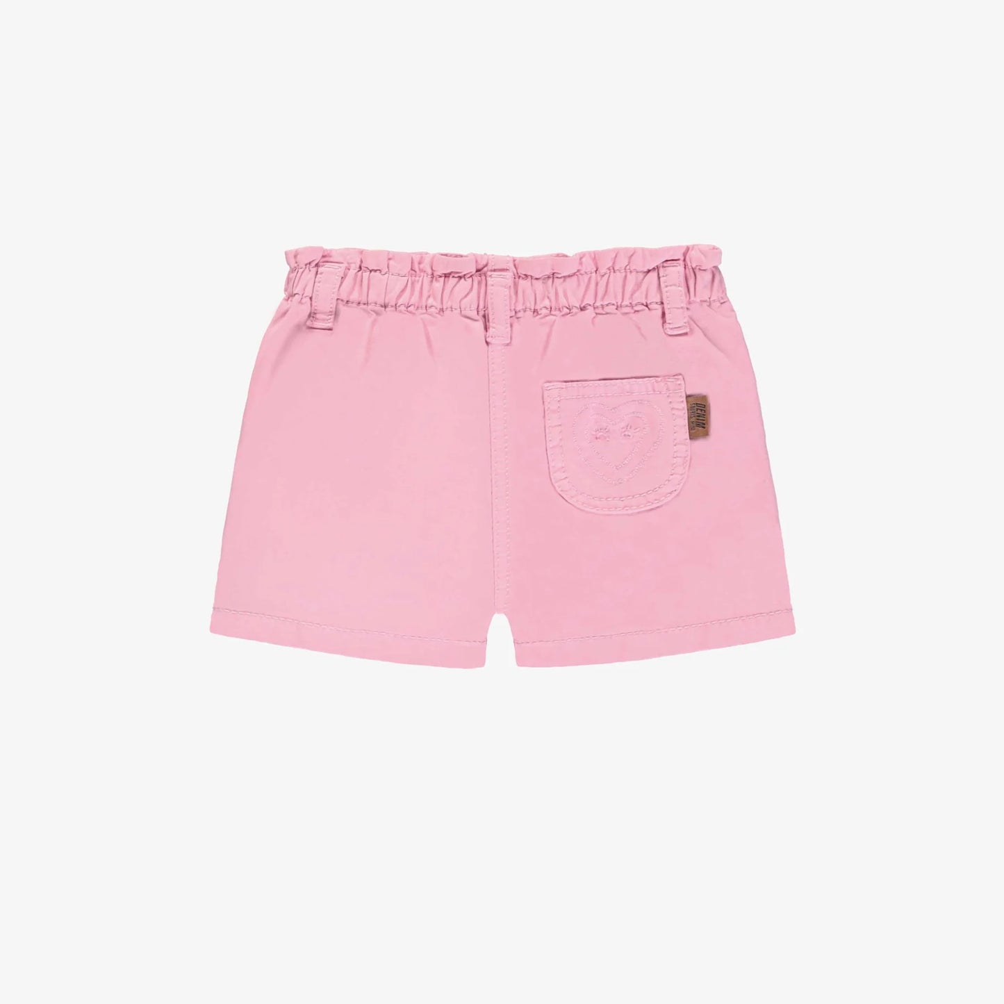 Baby Candy Pink Relaxed Fit Shorts in Stretch Twill