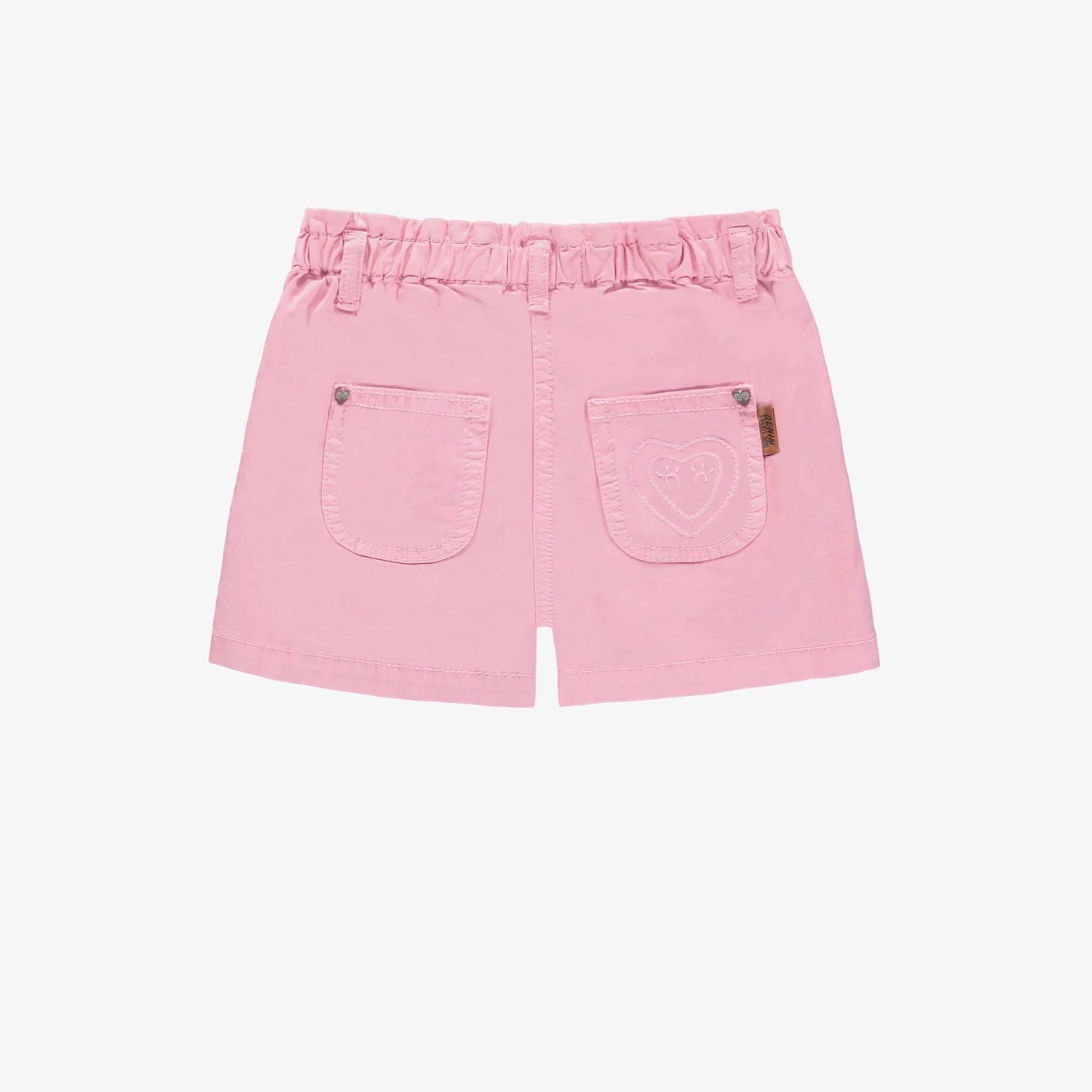 Child Candy Pink Relaxed Fit Shorts in Stretch Twill