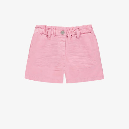 Child Candy Pink Relaxed Fit Shorts in Stretch Twill