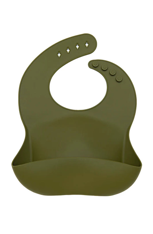 Silicone Bib | Solid Colours - Olive