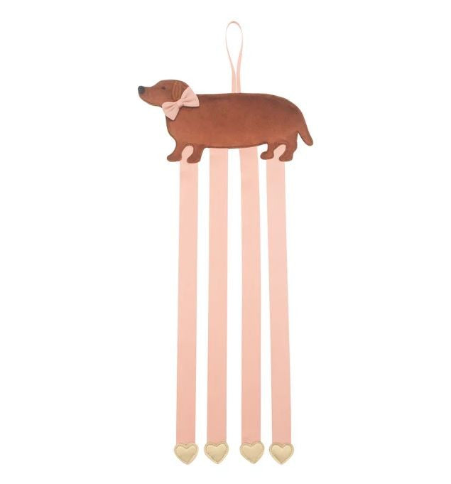 Clip Hanger - Sausage Dog 4 Ribbon