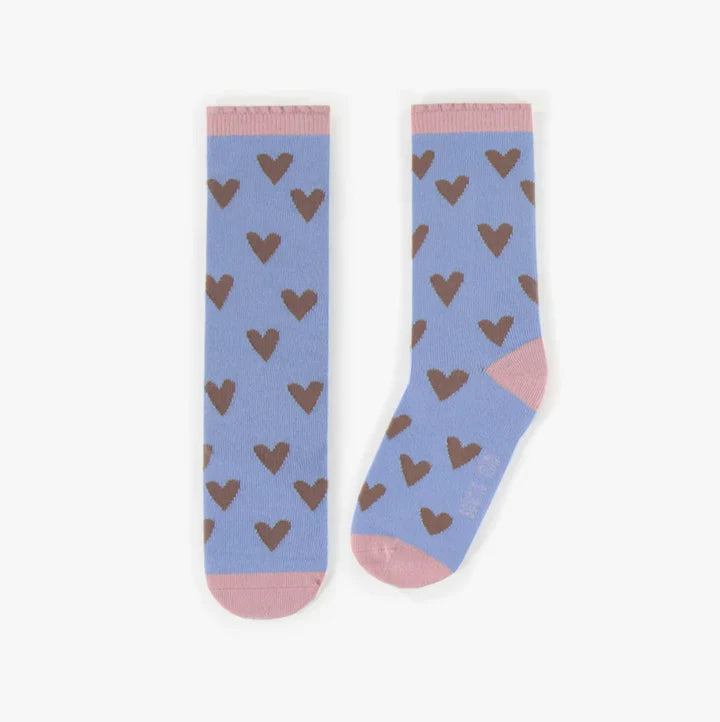 Child Blue Sweet Heart Socks