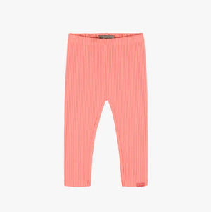 Baby Coral Ribbed Leggings