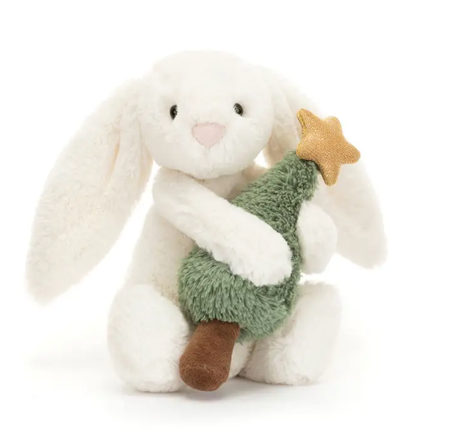 Jellycat Bashful Bunny with Christmas Tree